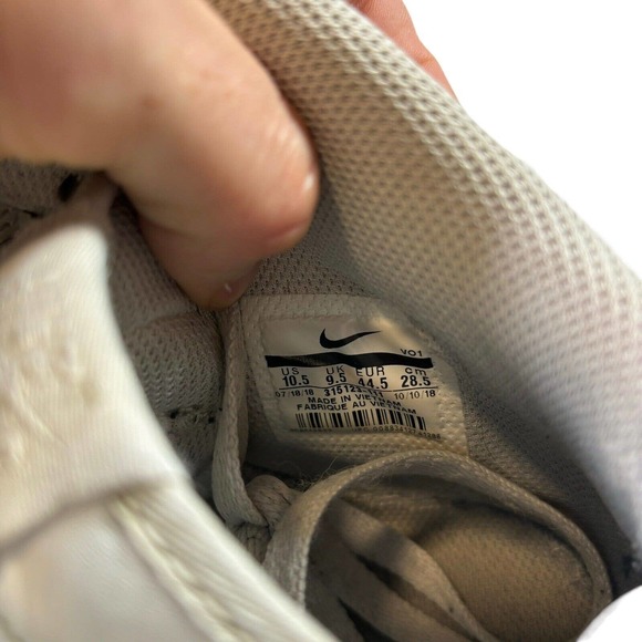 Nike Triple White Mid Top Air Force 1 AF1‎ 315123-111 Mens 10.5 - Picture 4 of 6